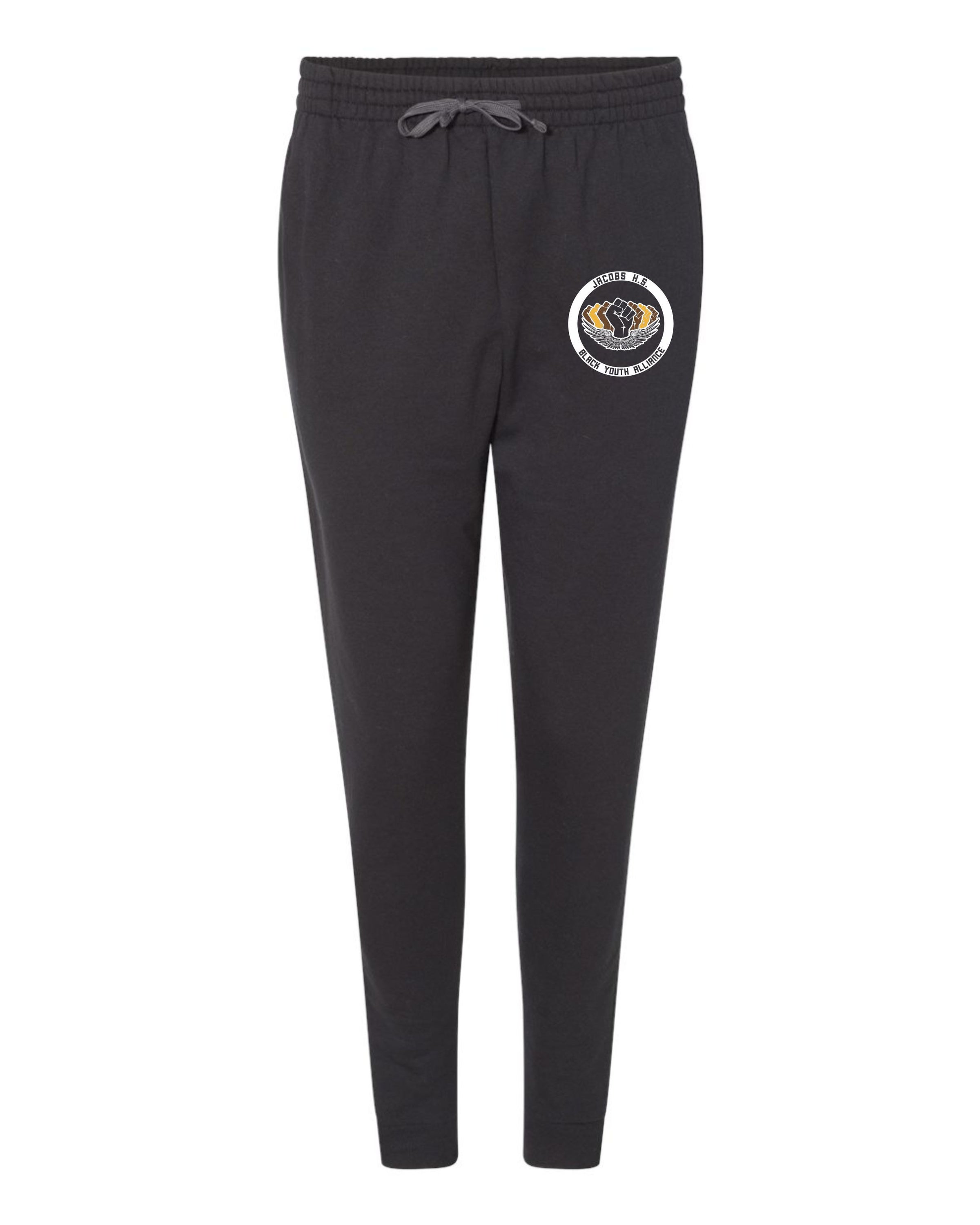 JBYA Black Cotton Blend Unisex Joggers Embroidered On Target Sales